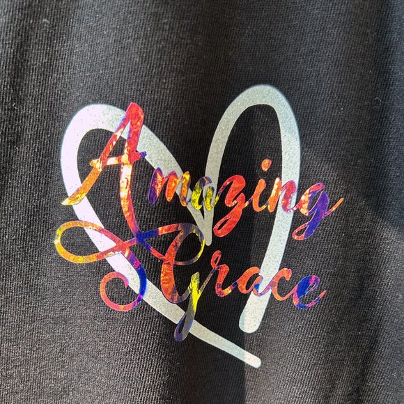 Amazing Grace 2 sided print 2XL Long Sleeve Top, Womens Christian Tee - Picture 5 of 6